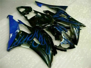 08-16 Blue Flame Black YZF R6 Motorcycle Fairings