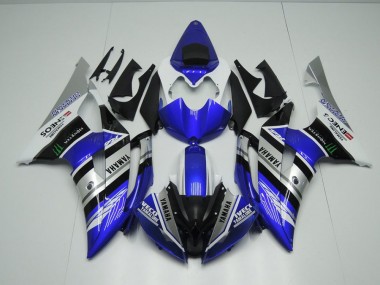 08-16 Blue White ENEOS Monster YZF R6 Motorcycle Fairings