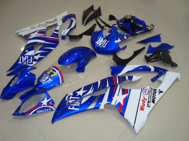 08-16 Blue White Fiat 27 Red Wudy YZF R6 Motorcycle Fairings