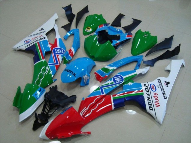 08-16 Blue White Fiat Green Red Wudy Motul Dunlop YZF R6 Motorcycle Fairings