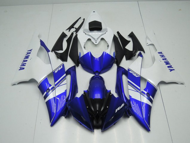 08-16 Blue White OEM Style YZF R6 Motorcycle Fairings