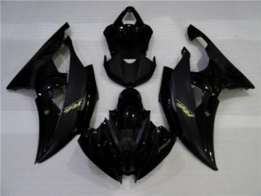 08-16 Glossy Matte Black YZF R6 Motorcycle Fairings