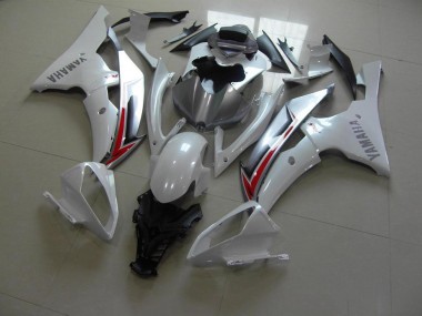 08-16 Pearl White Silver YZF R6 Motorcycle Fairings