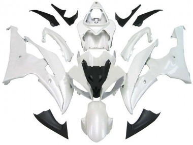 08-16 Pearl White YZF R6 Motorcycle Fairing