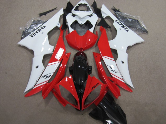 08-16 Red White Black Decal YZF R6 Motorcycle Fairings