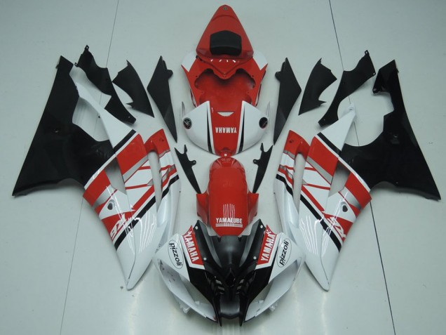 08-16 Red White Black YZF R6 Motorcycle Bodywork