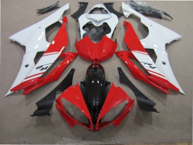 08-16 Red White Black YZF R6 Motorcycle Fairing