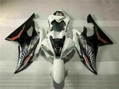 08-16 White Black YZF R6 Full Motorcycle Fairing Kits