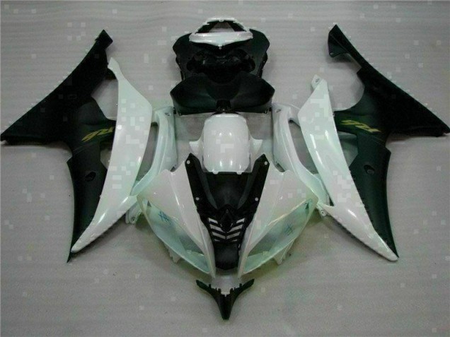 08-16 White Black YZF R6 Motorcycle Fairing