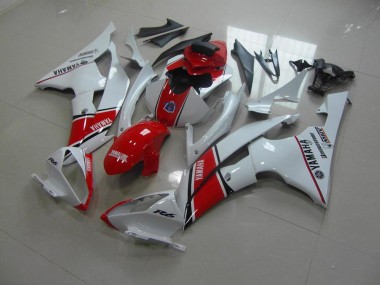 08-16 White Red OEM Style YZF R6 Motorcycle Fairings