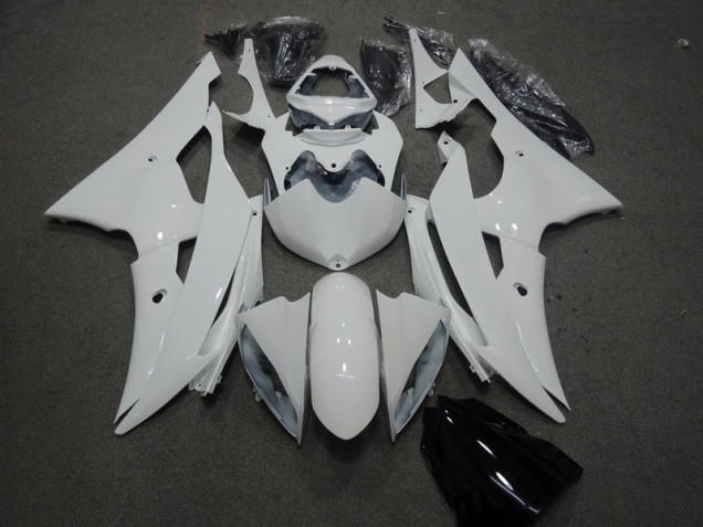 08-16 White YZF R6 Motorcycle Fairing Kits & Plastic