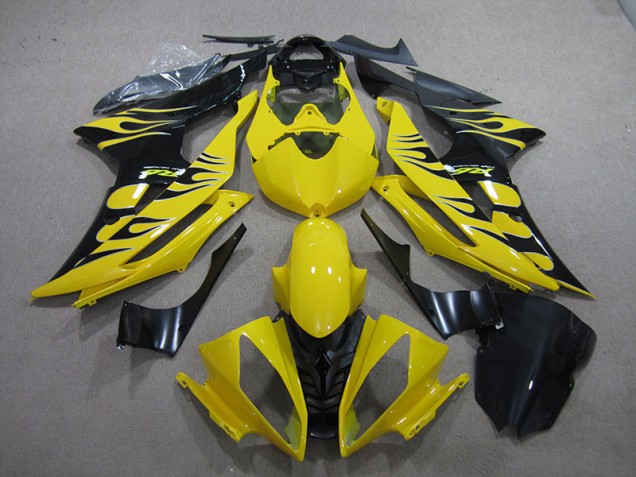 08-16 Yellow Black Flame YZF R6 Motorcycle Fairings