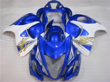 08-19 Blue White GSXR 1300 Hayabusa Motorcycle Bodywork