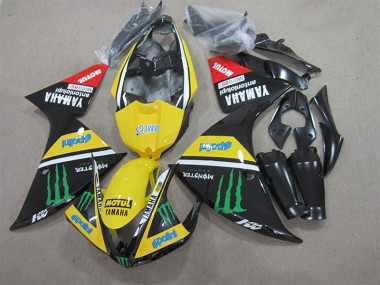 09-11 Black Yellow Motul Monster YZF R1 Motorcycle Fairings