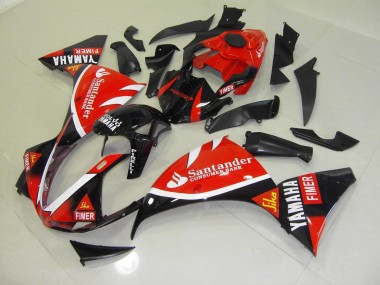 09-11 Red Black Santander YZF R1 Motorcycle Fairings