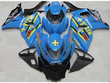 09-16 Blue Rizla Hopper GSXR 1000 Motorcycle Fairings