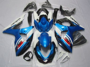 09-16 Blue White GSXR 1000 Motorcycle Fairing