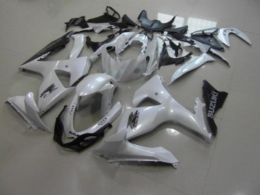 09-16 Pearl White and Black GSXR 1000 Motorcycle Fairings