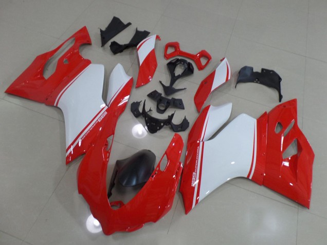 11-14 Red White Ducati 1199 Motorcycle Fairings