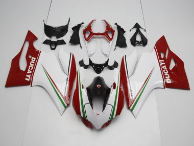 11-14 White Red Ducati 1199 Motorcycle Fairing