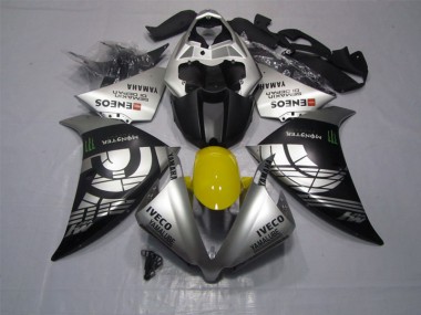 12-14 Black Silver Iveco Yamalube Monster YZF R1 Motorcycle Fairings