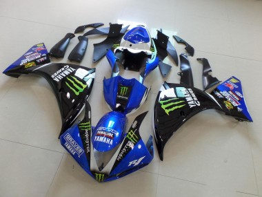 12-14 Blue Black Monster YZF R1 Motorcycle Fairings