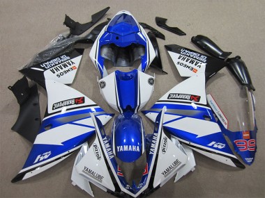 12-14 Blue White Pizzoli YZF R1 Motorcycle Fairings