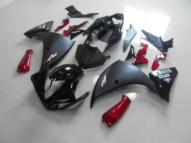 12-14 Matte Black Red YZF R1 Motorcycle Fairings