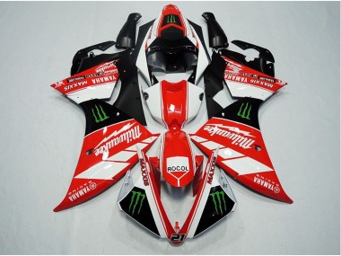 12-14 Red White Rocol YZF R1 Motorcycle Fairings