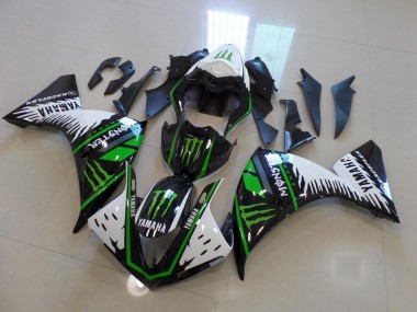 12-14 White Green Big Monster YZF R1 Motorcycle Fairings