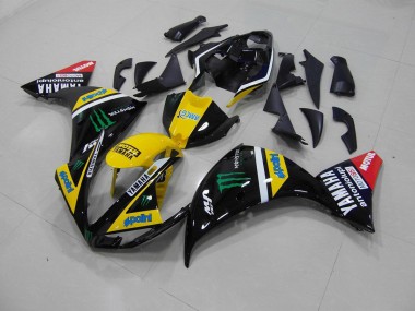 12-14 Yellow Black Monster YZF R1 Motorcycle Fairings