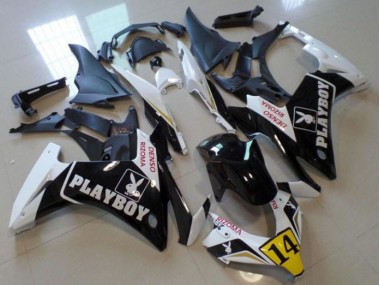 13-15 Black Playboy 14 CBR500RR Motorcycle Fairings