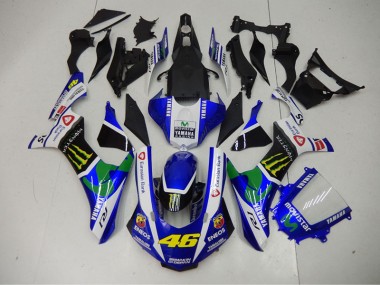 15-19 Blue Blue White ENEOS Movistar 46 YZF R1 Motorcycle Fairings