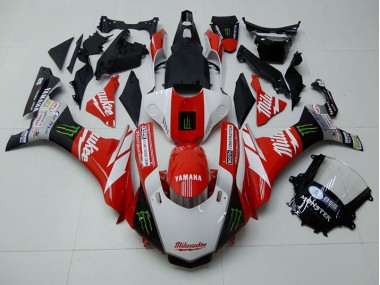 15-19 Red White Monster YZF R1 Motorcycle Fairings