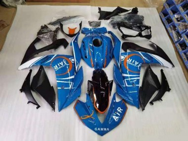 15-22 Blue and White YZF R3 Motorcycle Fairings