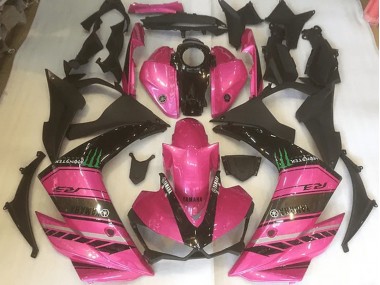 15-22 Pink and Black YZF R3 Motorcycle Fairings