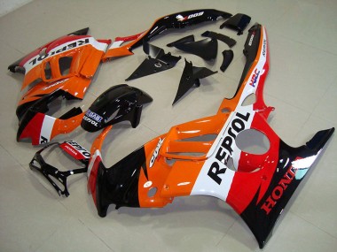 95-98 Black Orange Repsol CBR600 F3 Motorcycle Fairing