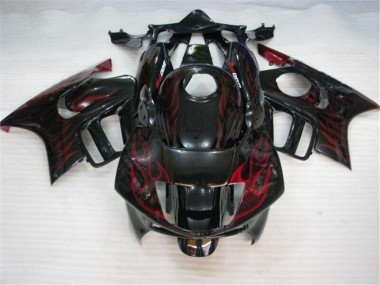 95-98 Black Red Flame CBR600 F3 Motorcycle Fairings