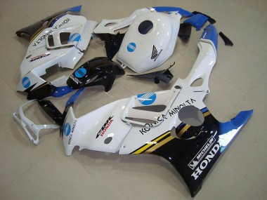 95-98 White Blue Konica Minolta CBR600 F3 Motorcycle Fairings