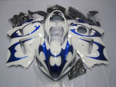 96-07 White Blue GSXR 1300 Hayabusa Motorcycle Fairings