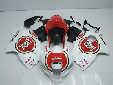 96-07 White Red Lucky Strike Motul GSXR 1300 Hayabusa Motorcycle Fairings