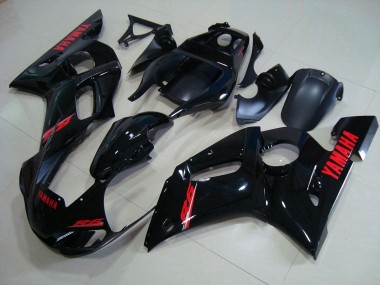 98-02 Glossy Black Red Decals YZF R6 Motorcycle Fairing