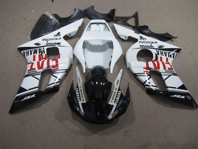 98-02 White Black Fiat YZF R6 Motorcycle Fairings